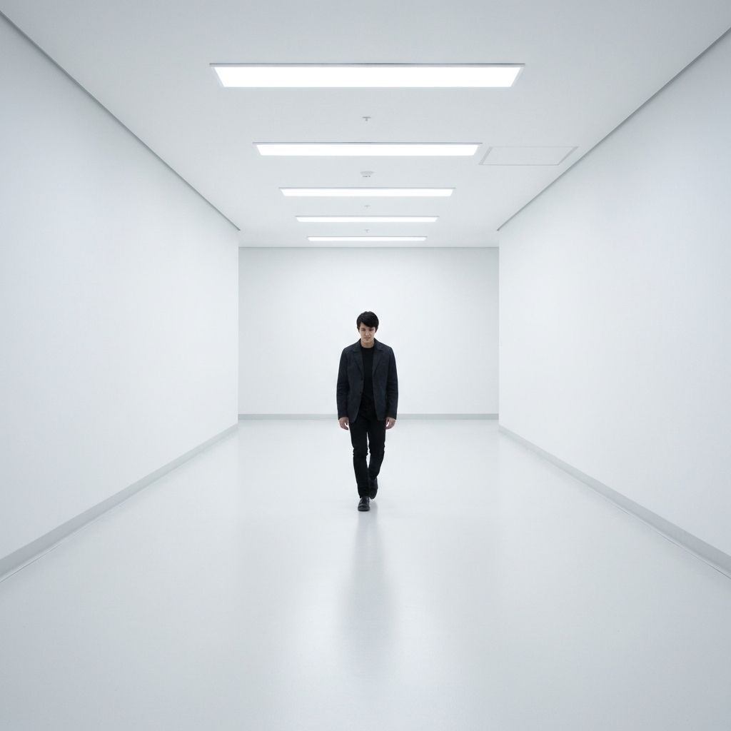 Person engaging in movement with clear focus